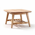 Wooden Coffee Table for Living Room Use with Open Shelf – 80 x 80 x 45cm
