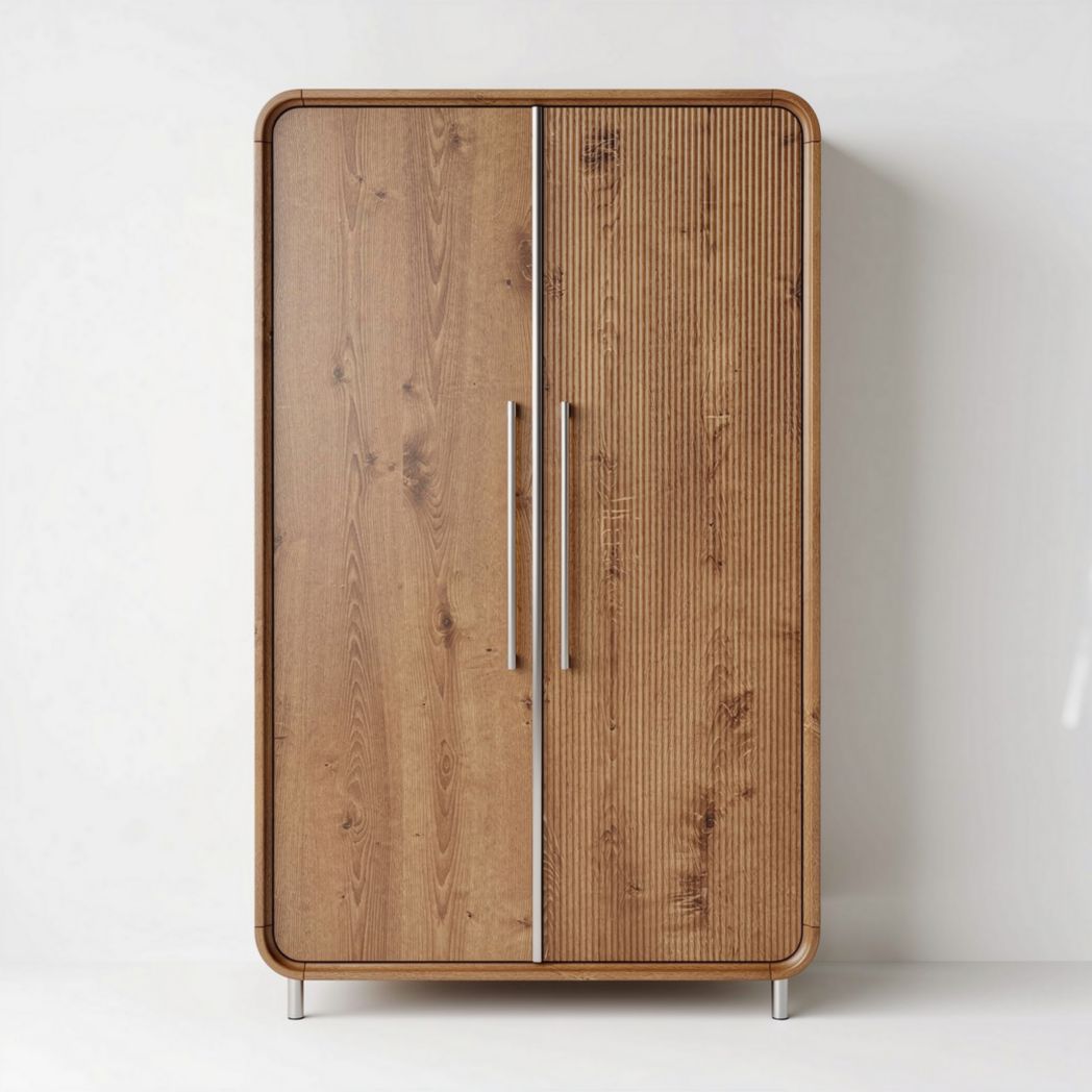 Wooden Storage Wardrobe – Suitable for Bedroom or Hallway – Made of Engineered Wood – 180 x 90 x 45cm