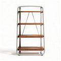 Metal Frame Bookshelf with Wooden Shelves for Home or Office – 60 x 30 x 120cm