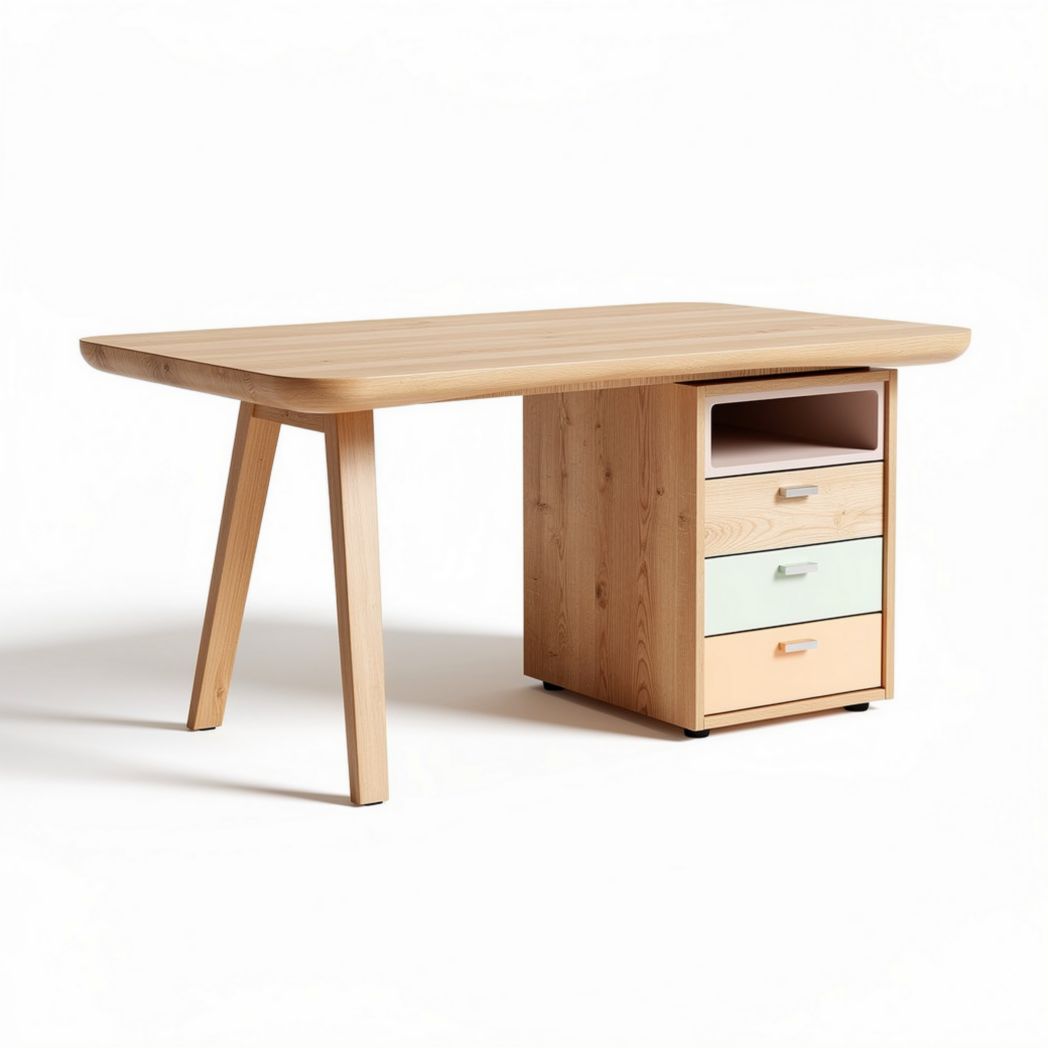 Wooden Desk with Storage Drawers – Suitable for Home Office Use – Made from Solid Wood – 120 x 60 x 75cm